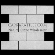 Statuary Marble Italian White Statuario 3x6 Marble Subway Tile Polished
