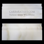 Calacatta Gold Italian Marble 3/4" Baseboard Molding Honed