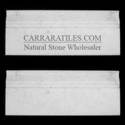 Statuary Marble Italian White Statuario 3/4" Baseboard Molding Polished