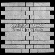 Carrara Marble Italian White Bianco Carrera 1x2 Mosaic Tile Honed