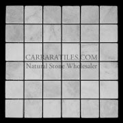 Carrara Marble Italian White Bianco Carrera 2x2 Mosaic Tile Tumbled