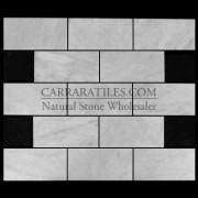 Carrara Marble Italian White Bianco Carrera 3x6 Marble Subway Tile Polished