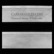 Carrara Marble Italian White Bianco Carrera 5/8" Baseboard Molding Polished