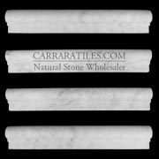 Carrara Marble Italian White Bianco Carrera Ogee 1 Chairrail Molding Honed
