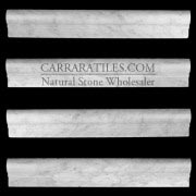 Carrara Marble Italian White Bianco Carrera Ogee 1 Chairrail Molding Polished