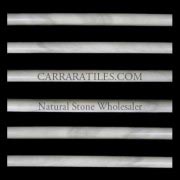 Carrara Marble Italian White Bianco Carrera Bullnose Pencil Molding Polished